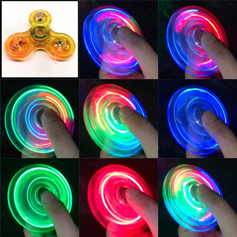 Vayb Crystal LED Fidget Spinner Toy for Kids Stress Relief