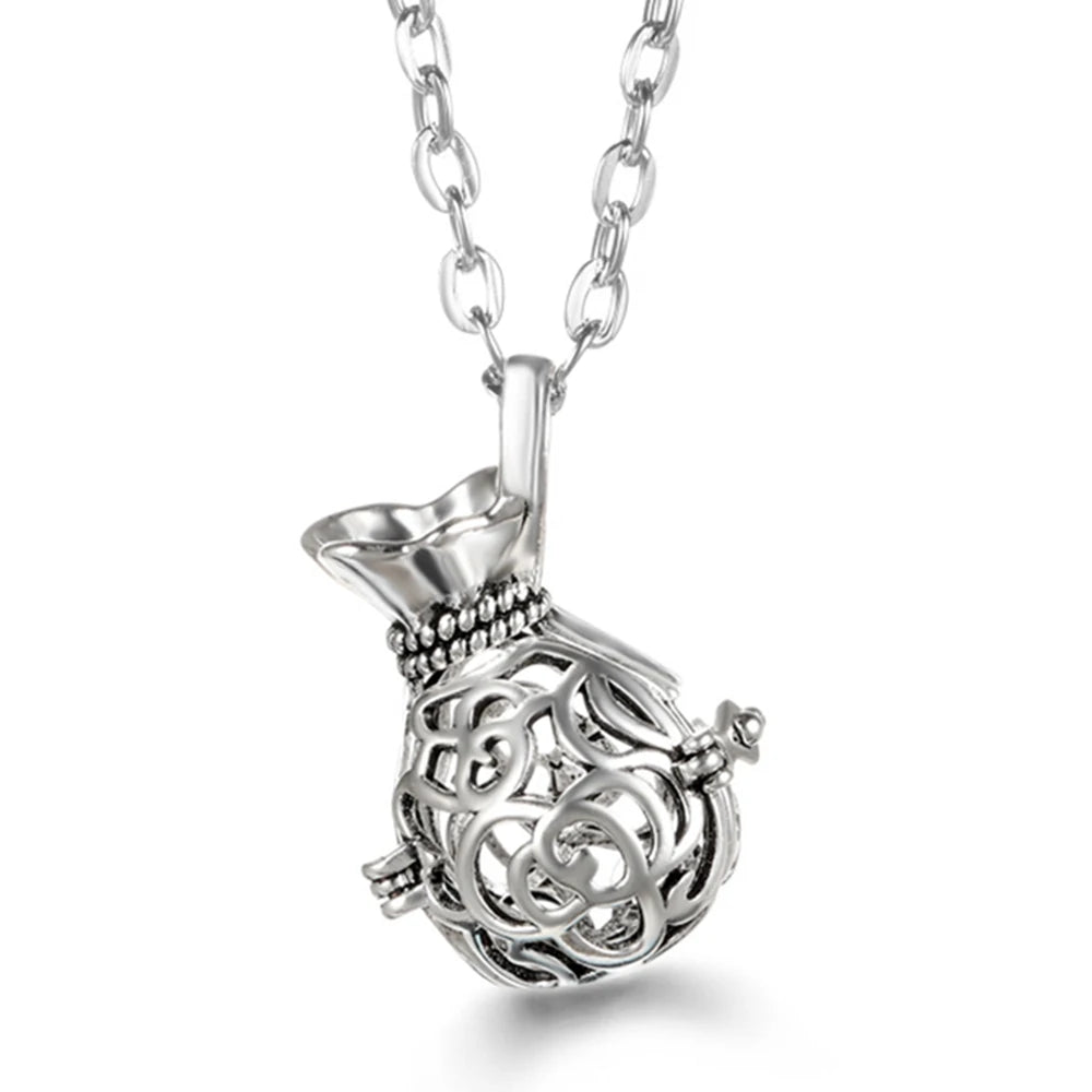 Vayb Angel Wings Chime Necklace Aromatherapy Diffuser Pendant