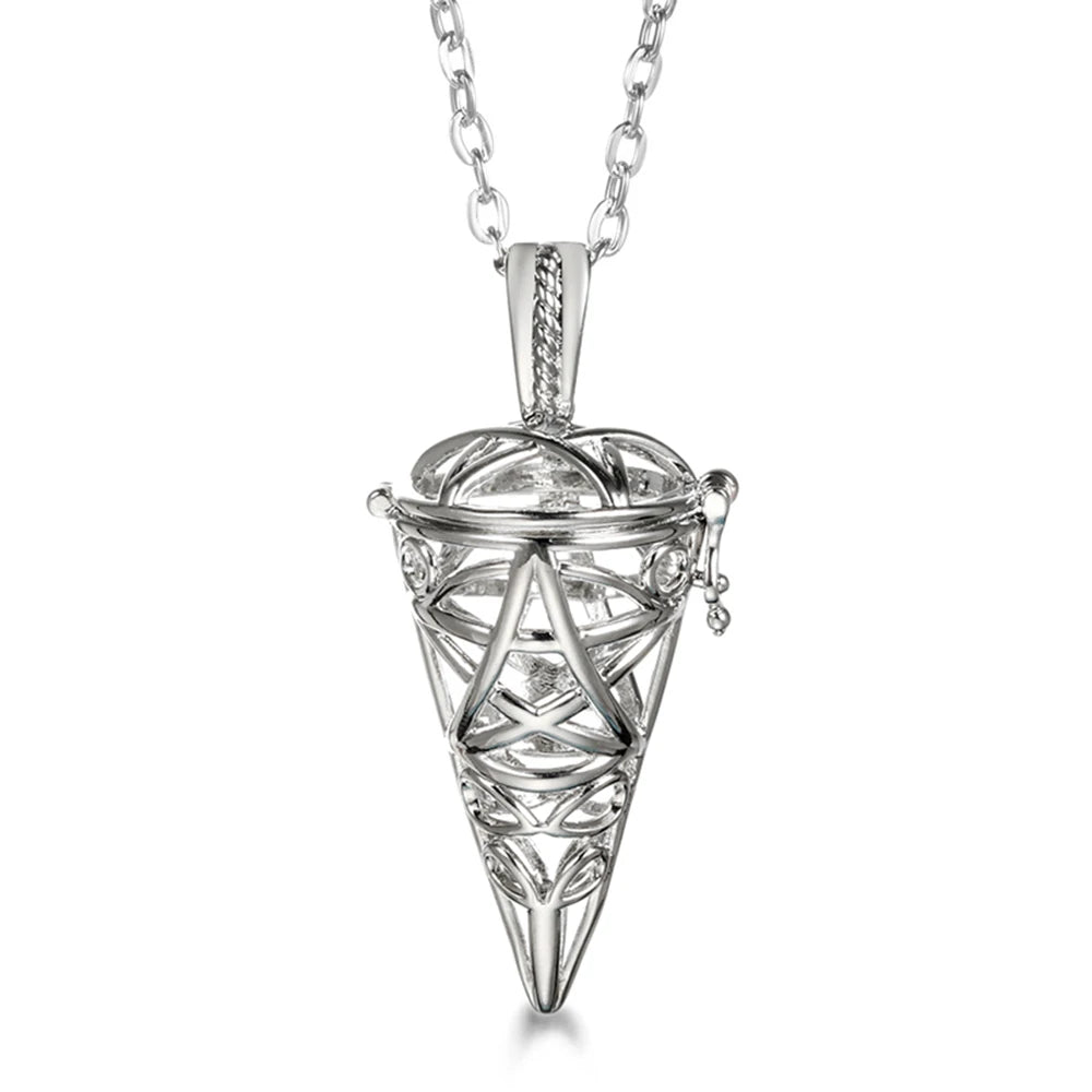 Vayb Angel Wings Chime Necklace Aromatherapy Diffuser Pendant