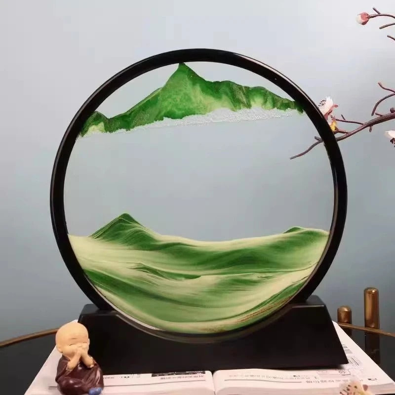 Vayb Quicksand Table Lamp 3D Sand Art Hourglass Light