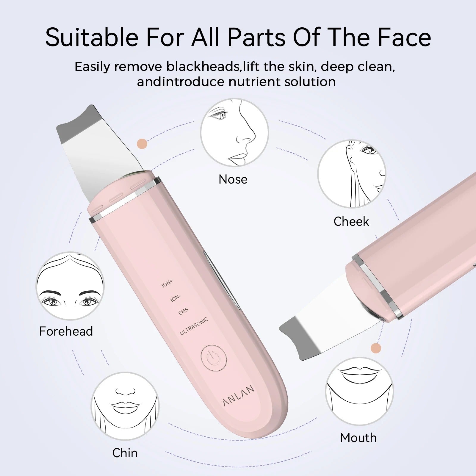 Vayb Anlan Ultrasonic Skin Scrubber for Deep Facial Cleaning