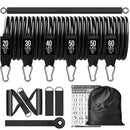 Vayb Workout Bar Resistance Band Set for Home Fitness Training