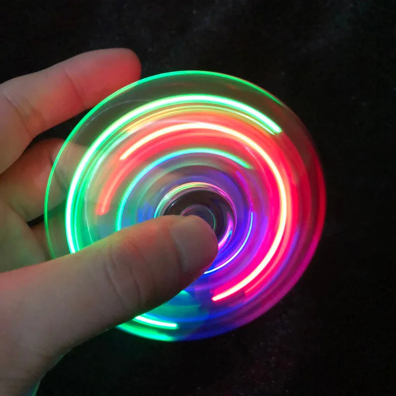 Vayb Crystal LED Fidget Spinner Toy for Kids Stress Relief