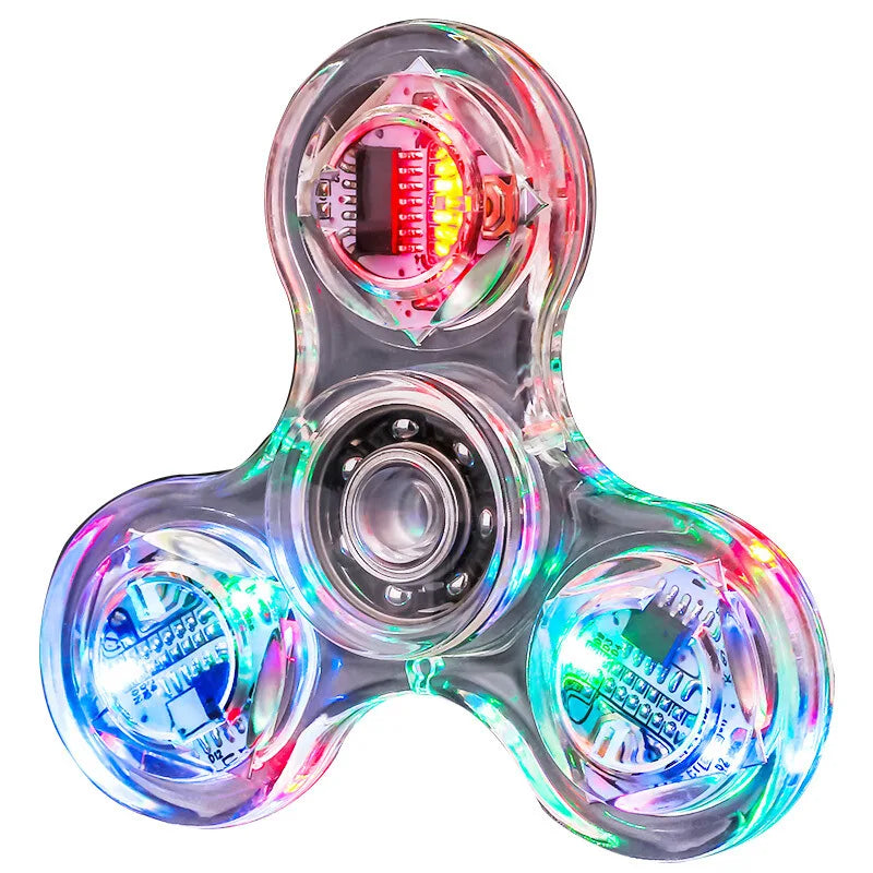 Vayb Crystal LED Fidget Spinner Toy for Kids Stress Relief