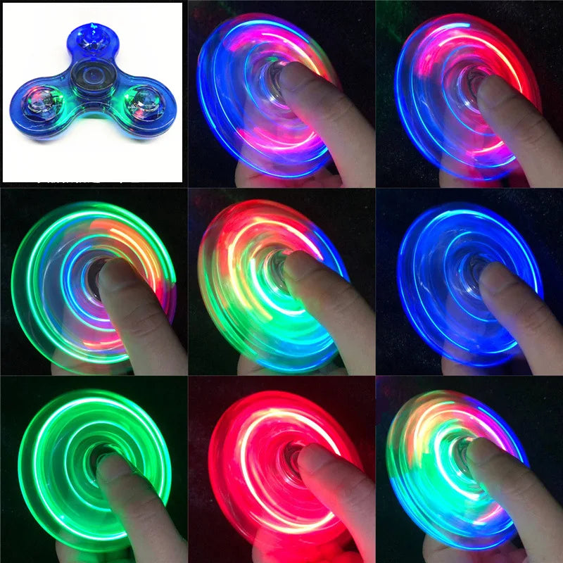 Vayb Crystal LED Fidget Spinner Toy for Kids Stress Relief