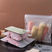 Vayb Reusable Silicone Food Storage Bags Leakproof Zip Containers