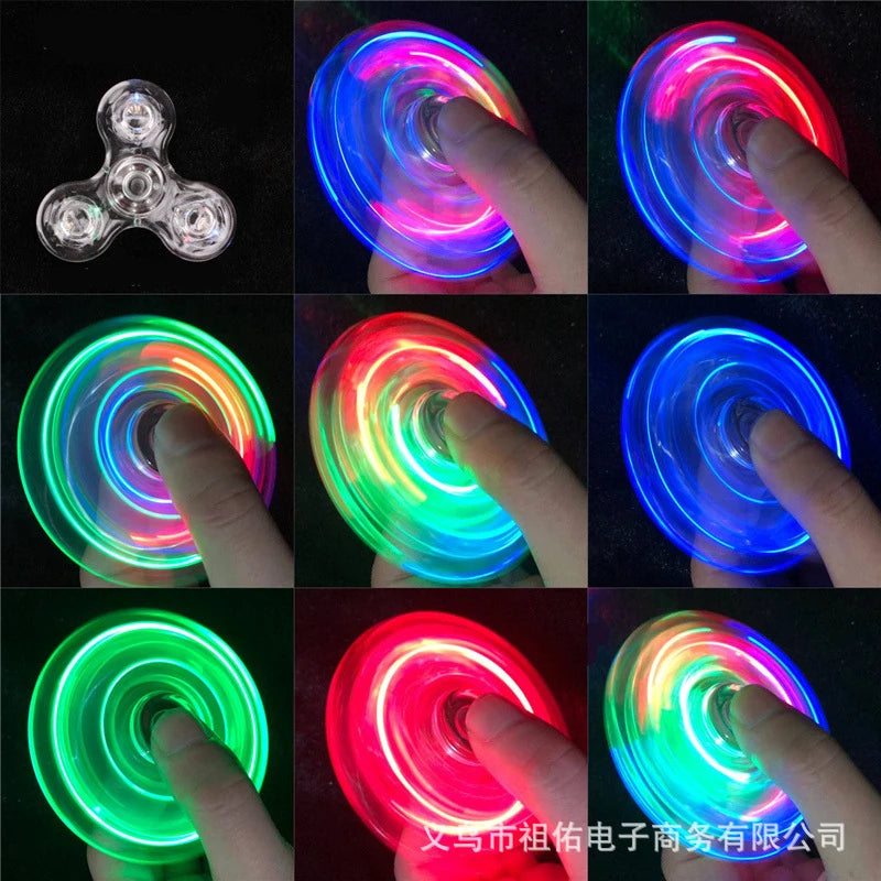 Vayb Crystal LED Fidget Spinner Toy for Kids Stress Relief