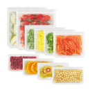 Vayb Reusable Silicone Food Storage Bags Leakproof Zip Containers