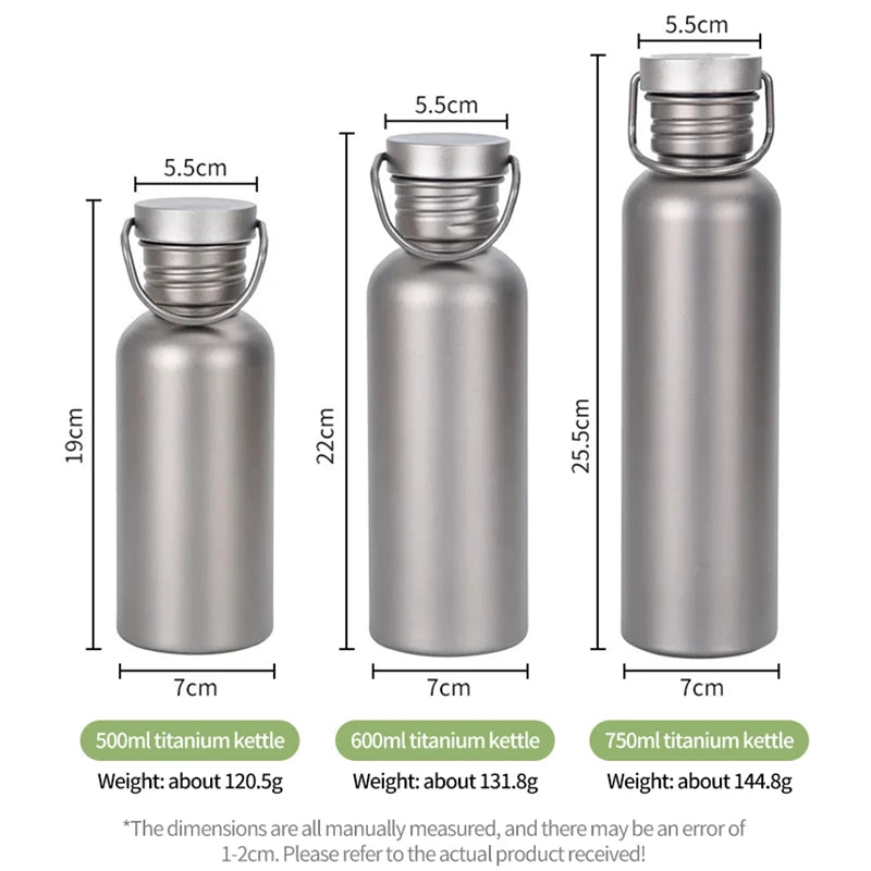 Vayb Titanium Water Bottle for Camping & Outdoors