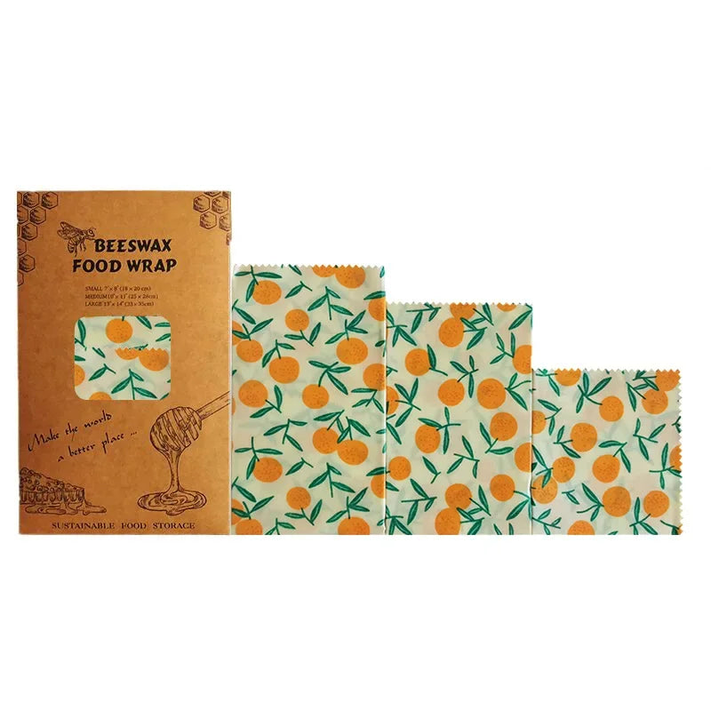 Vayb Organic Beeswax Food Wraps Eco Kitchen Storage Sheets