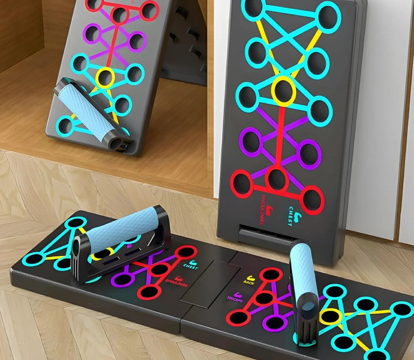 Vayb Foldable Push-Up Board for Chest, Arms, Back & Core Training
