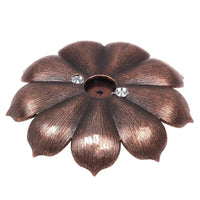 Vayb Bronze Lotus Incense Burner for Meditation & Relaxation