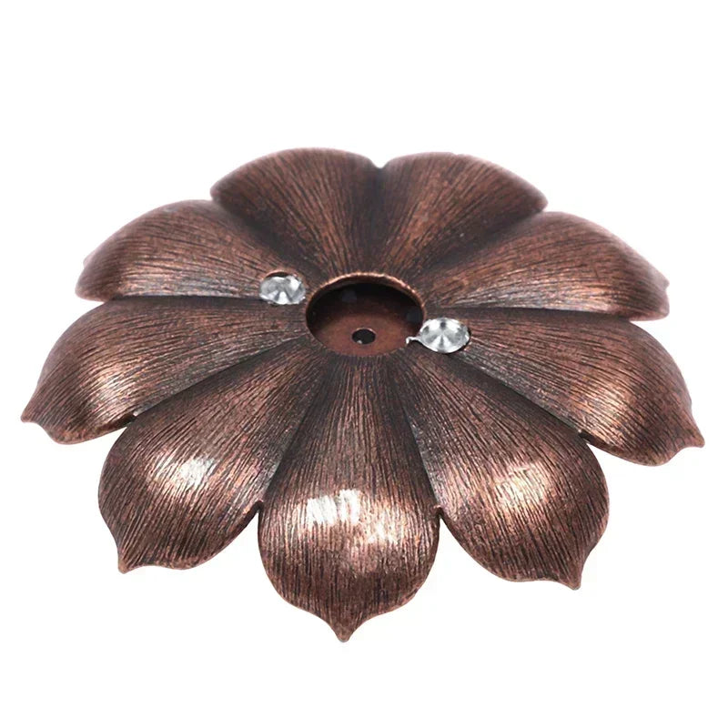 Vayb Bronze Lotus Incense Burner for Meditation & Relaxation