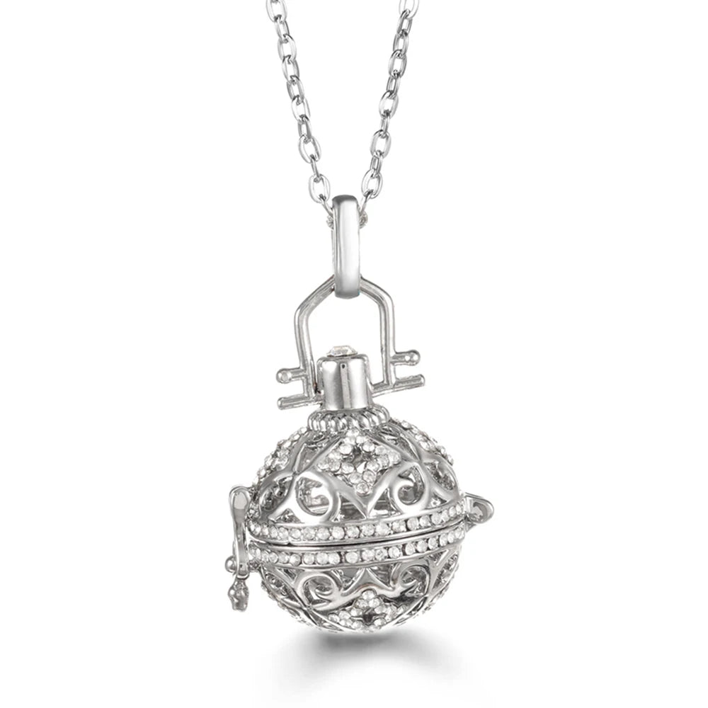 Vayb Angel Wings Chime Necklace Aromatherapy Diffuser Pendant