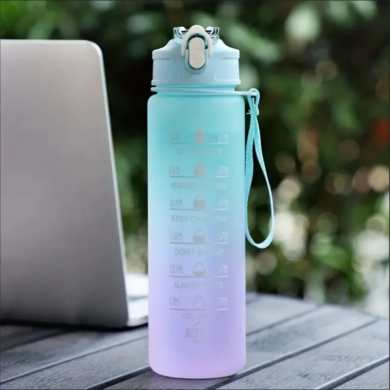 Vayb 700ml Sports Water Bottle with Time Marker and Leakproof Lid