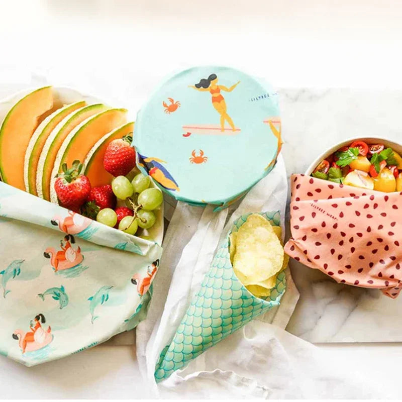 Vayb Organic Beeswax Food Wraps Eco Kitchen Storage Sheets