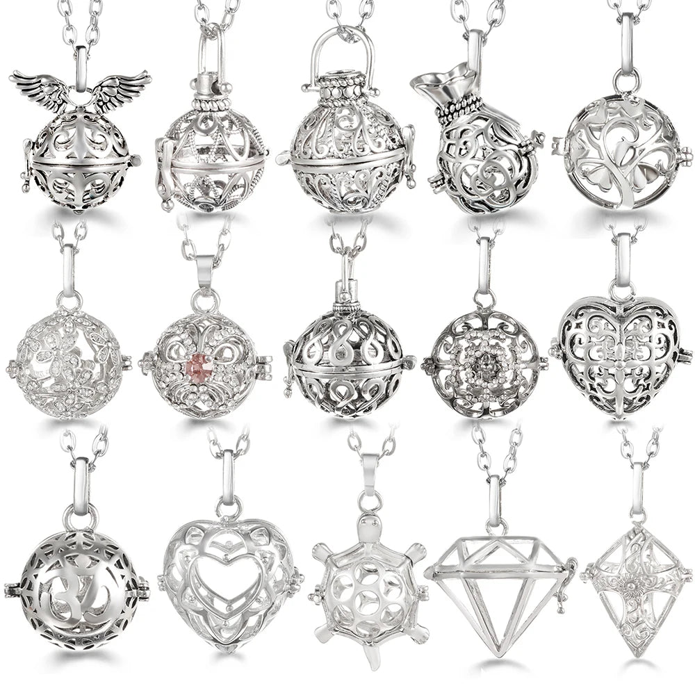Vayb Angel Wings Chime Necklace Aromatherapy Diffuser Pendant
