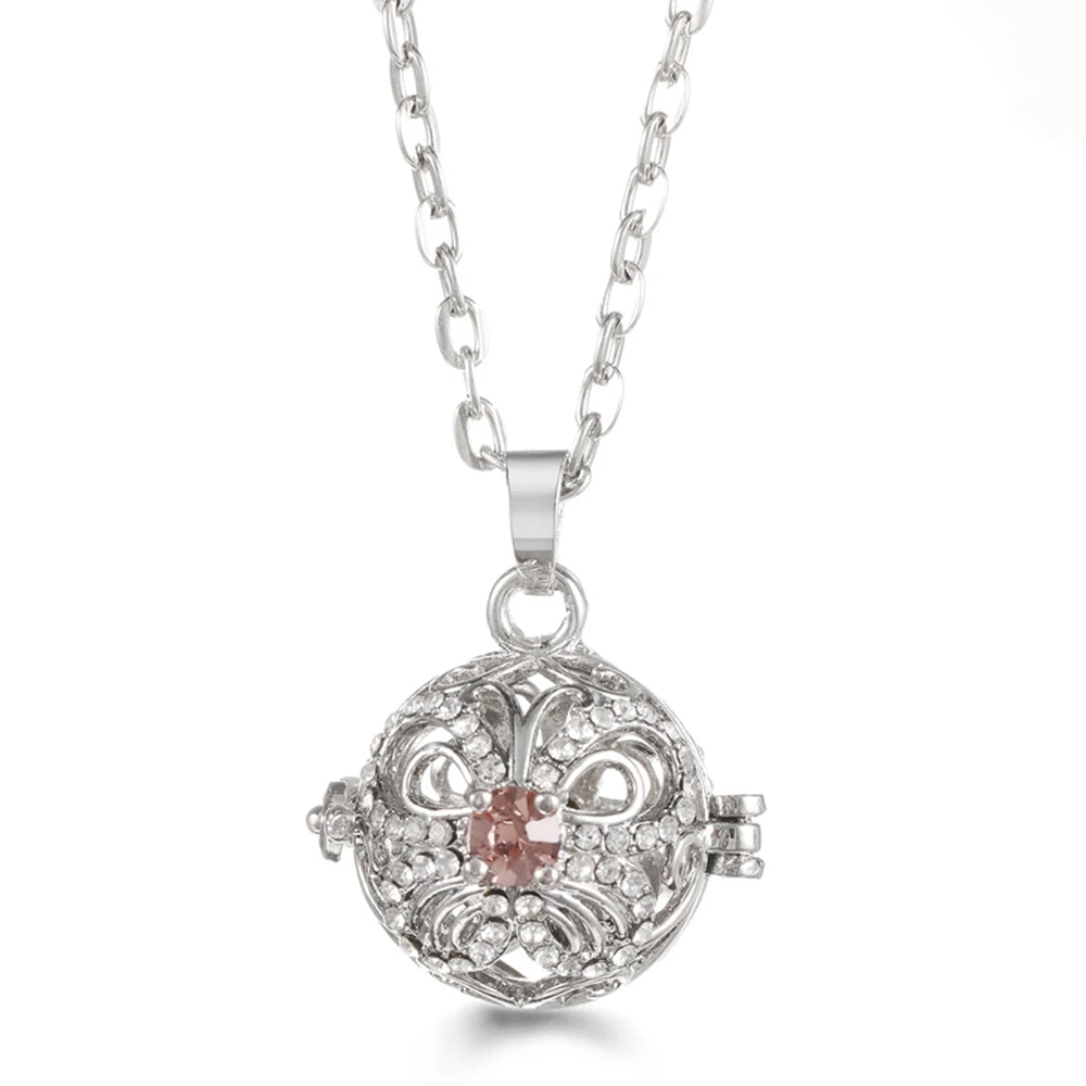 Vayb Angel Wings Chime Necklace Aromatherapy Diffuser Pendant