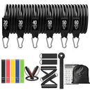 Vayb Workout Bar Resistance Band Set for Home Fitness Training