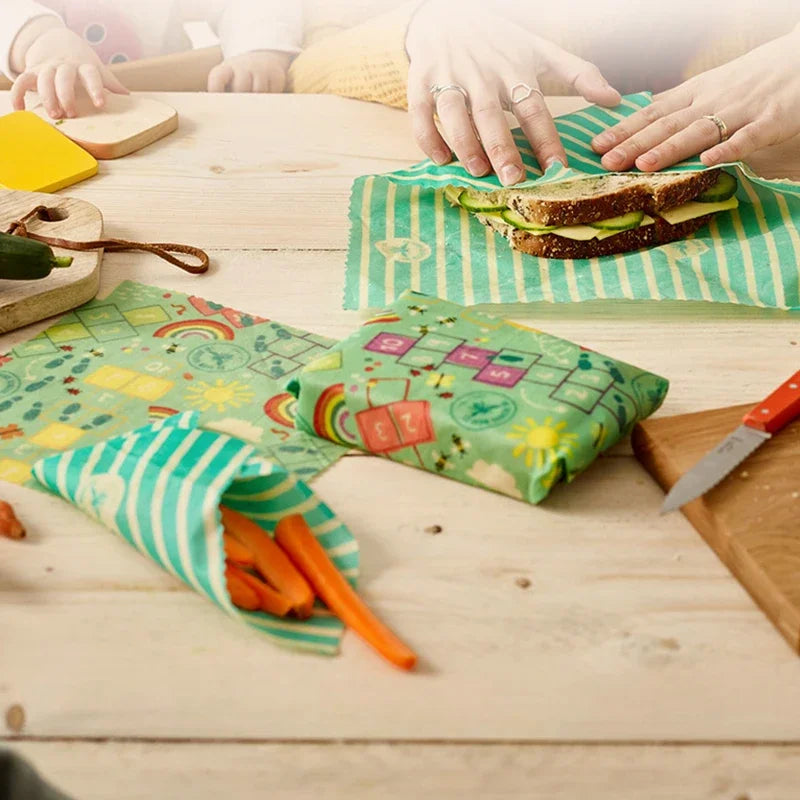 Vayb Organic Beeswax Food Wraps Eco Kitchen Storage Sheets