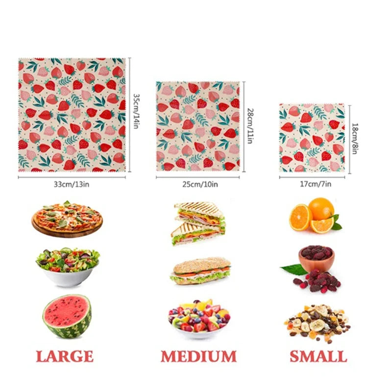 Vayb Organic Beeswax Food Wraps Eco Kitchen Storage Sheets
