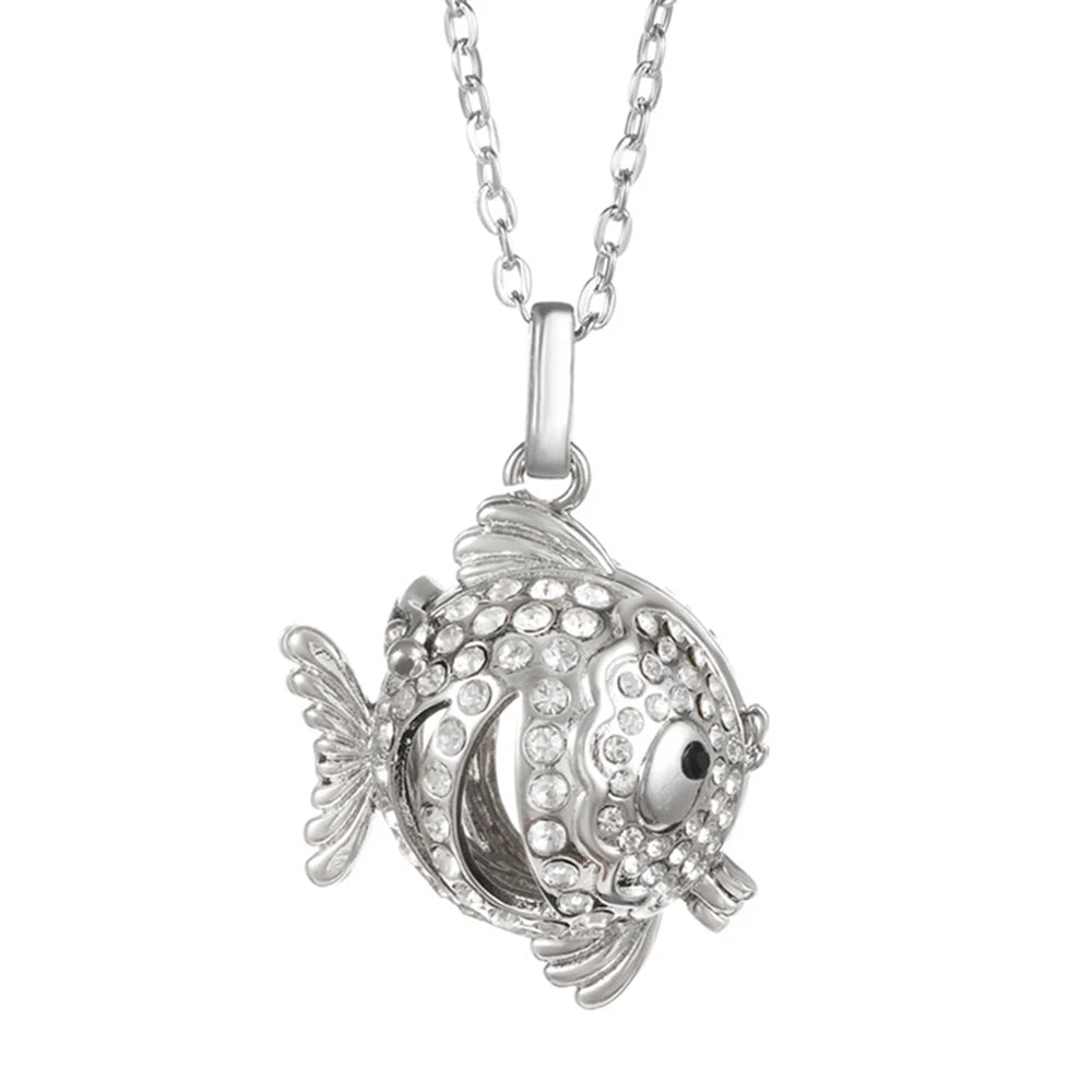 Vayb Angel Wings Chime Necklace Aromatherapy Diffuser Pendant