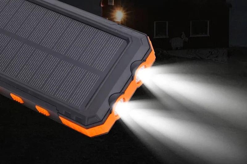 Vayb 200000mAh Solar Power Bank with USB-A & USB-C Fast Charge