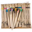 Vayb Bamboo Toothbrush Set 10pcs Soft Charcoal Bristle Eco Pack