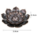 Vayb Bronze Lotus Incense Burner for Meditation & Relaxation