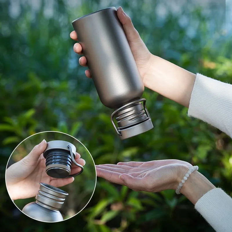 Vayb Titanium Water Bottle for Camping & Outdoors
