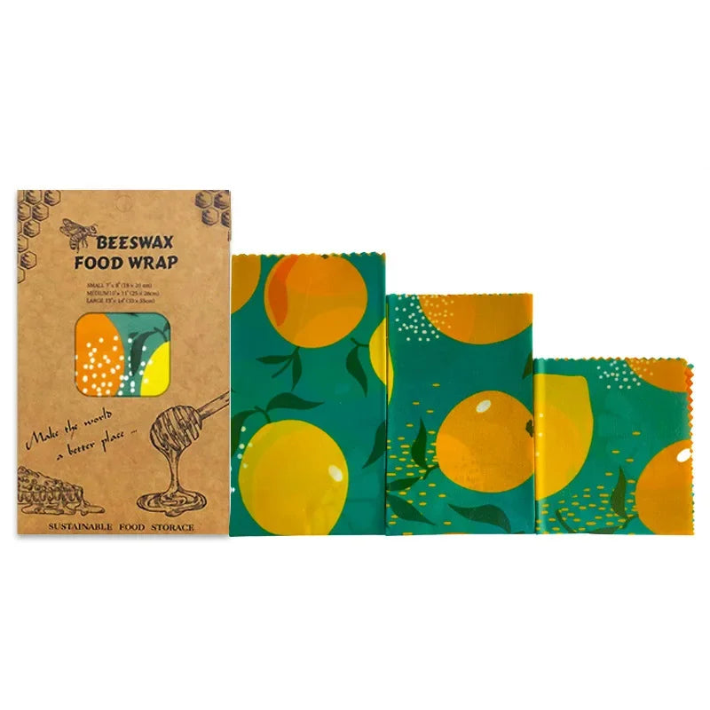 Vayb Organic Beeswax Food Wraps Eco Kitchen Storage Sheets