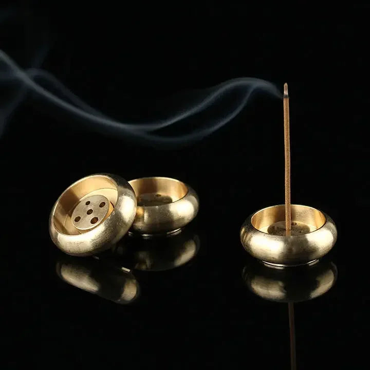 Vayb Bronze Lotus Incense Burner for Meditation & Relaxation