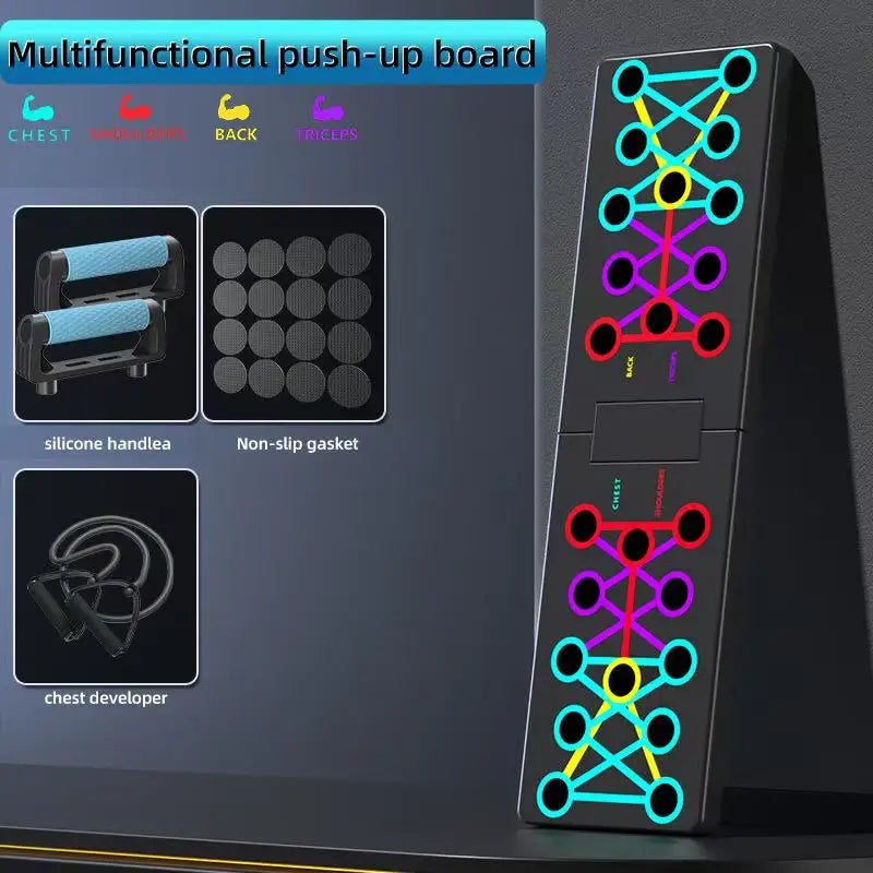 Vayb Foldable Push-Up Board for Chest, Arms, Back & Core Training