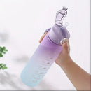 Vayb 700ml Sports Water Bottle with Time Marker and Leakproof Lid
