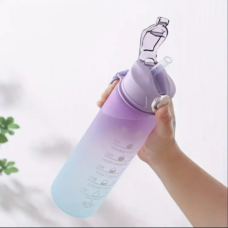 Vayb 700ml Sports Water Bottle with Time Marker and Leakproof Lid