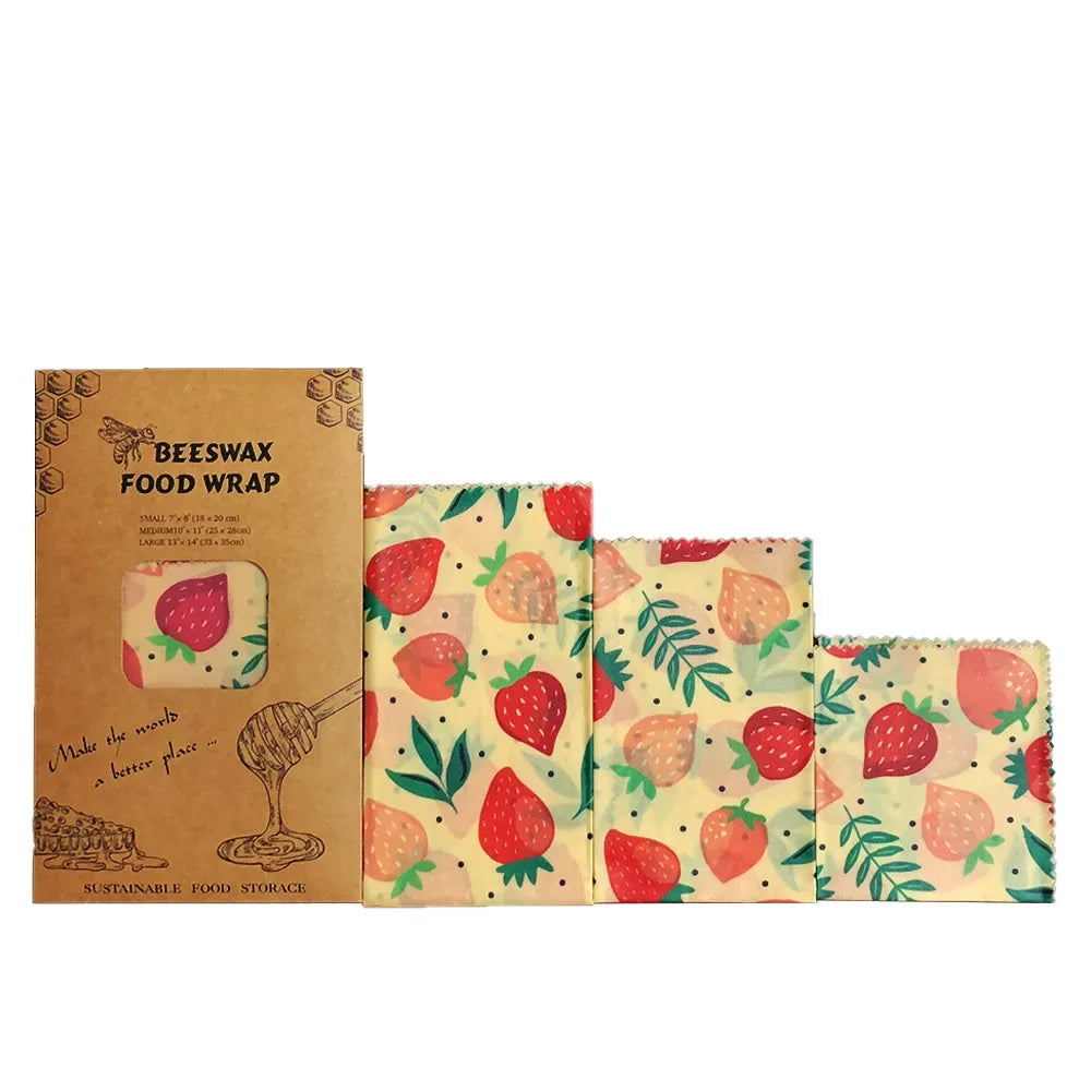 Vayb Organic Beeswax Food Wraps Eco Kitchen Storage Sheets