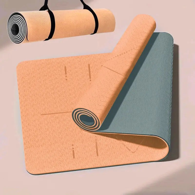 Vayb Eco Friendly Non Slip Yoga Mat with Strap and Bag