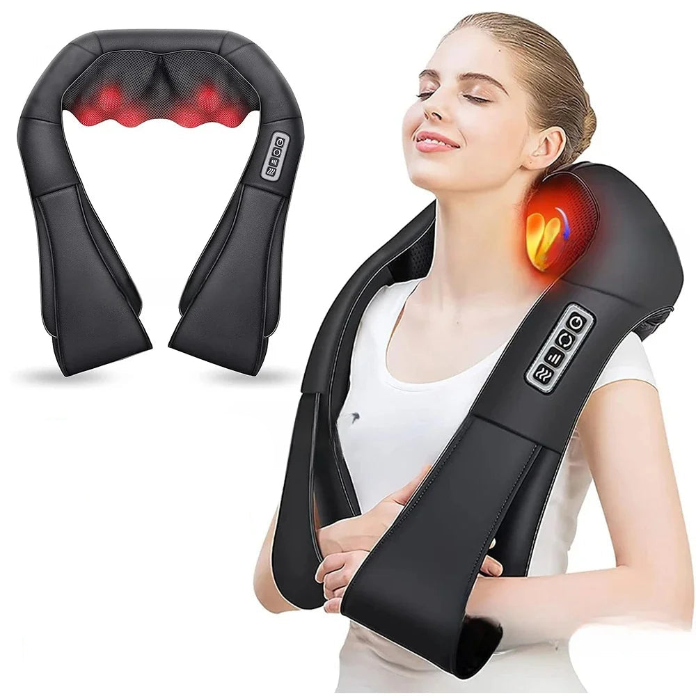 Vayb Shiatsu Heated Neck and Back Massager Pillow for Full Body