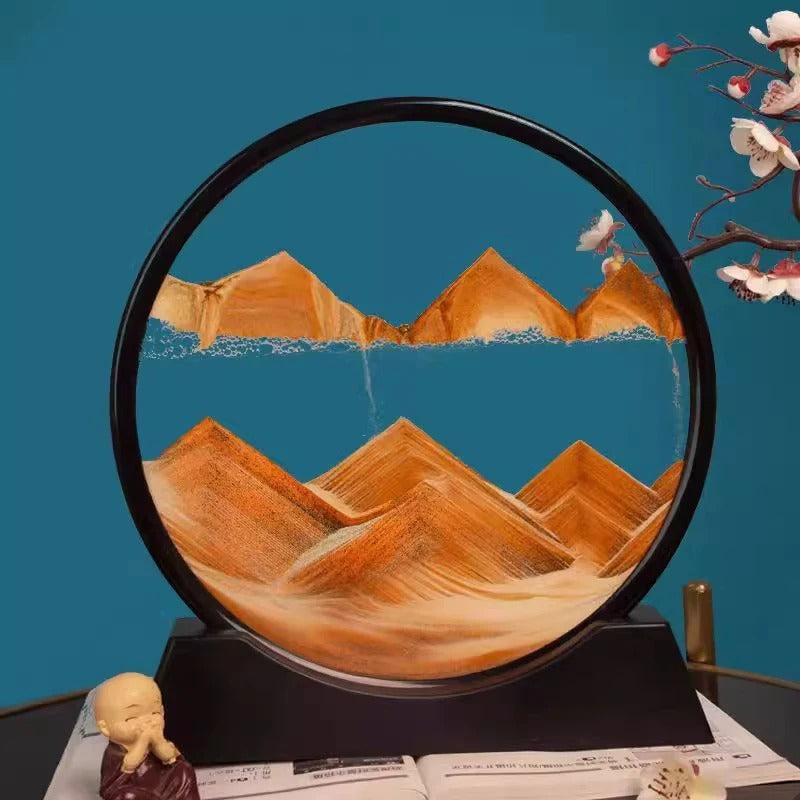 Vayb Quicksand Table Lamp 3D Sand Art Hourglass Light