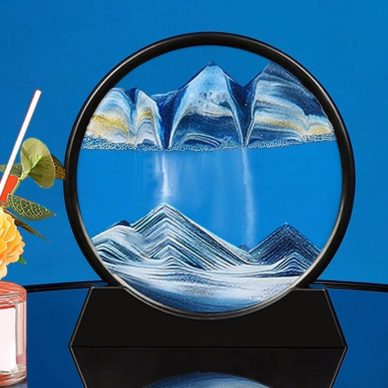 Vayb Quicksand Table Lamp 3D Sand Art Hourglass Light
