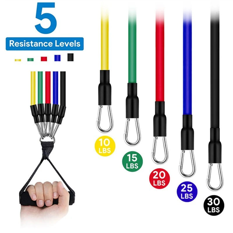 Vayb Resistance Bands Set with Pull Rope, Ankle Strap and Door Anchor Accessories