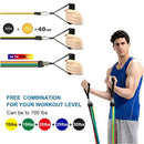Vayb Resistance Bands Set with Pull Rope, Ankle Strap and Door Anchor Accessories