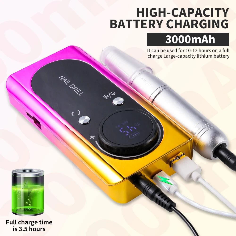 Vayb 45000RPM Rechargeable Nail Drill Kit for Salon & Home