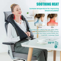 Vayb Shiatsu Heated Neck and Back Massager Pillow for Full Body