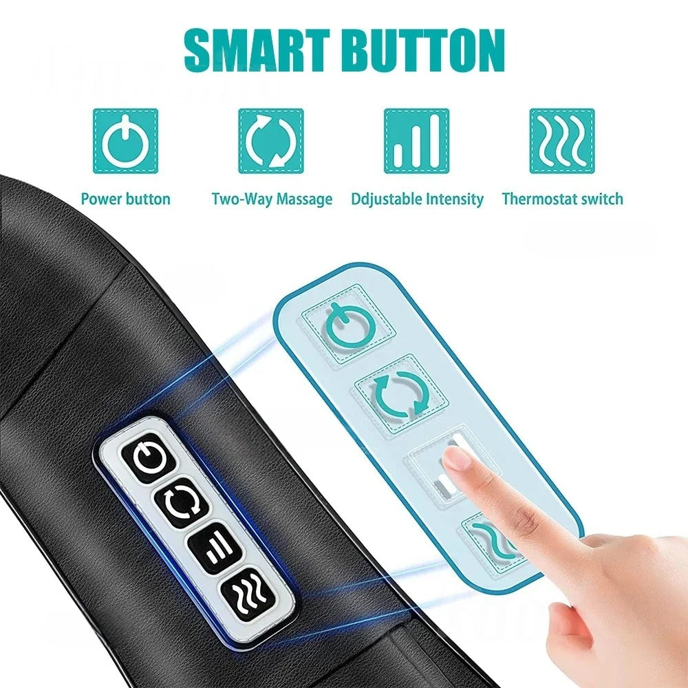 Vayb Shiatsu Heated Neck and Back Massager Pillow for Full Body