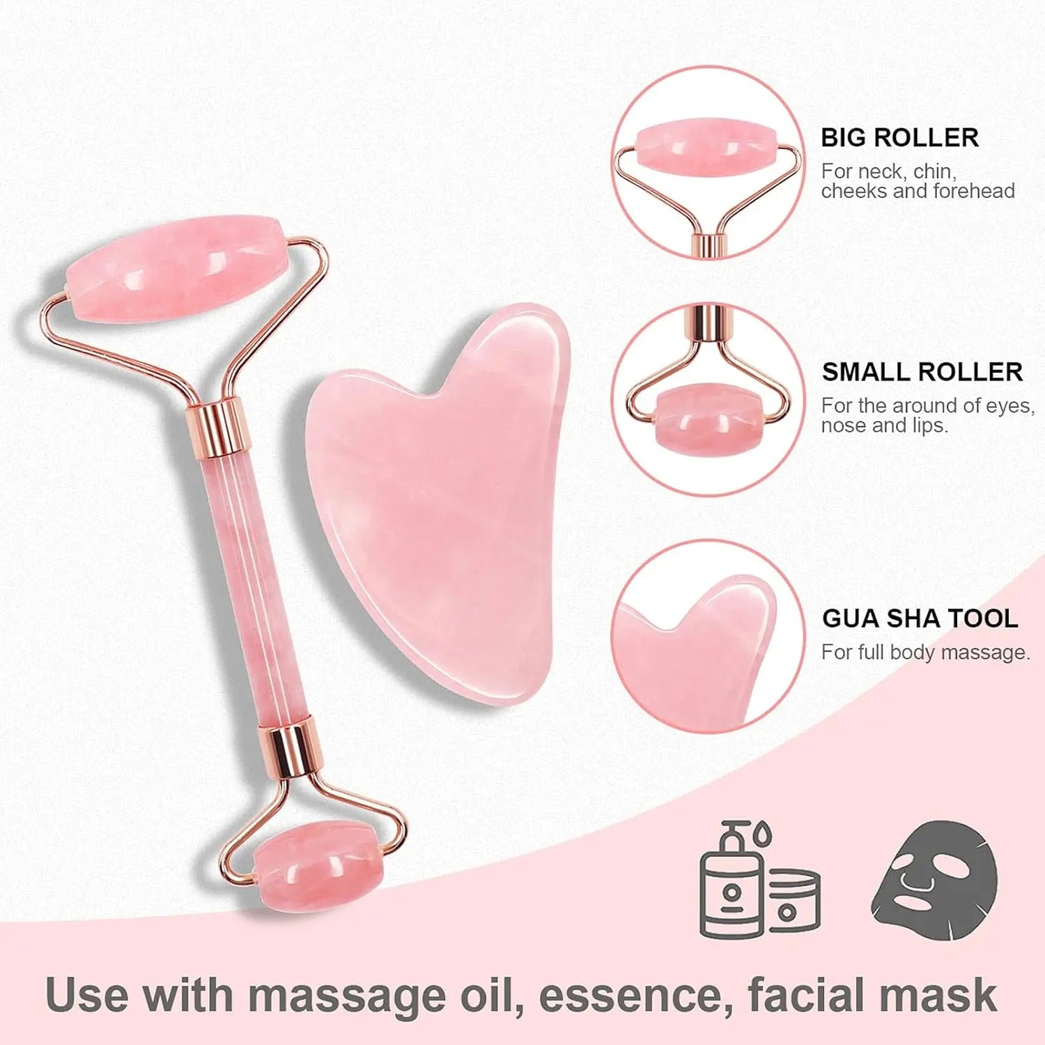 Vayb Gua Sha Facial Massager for Skin Detox and Eye Care