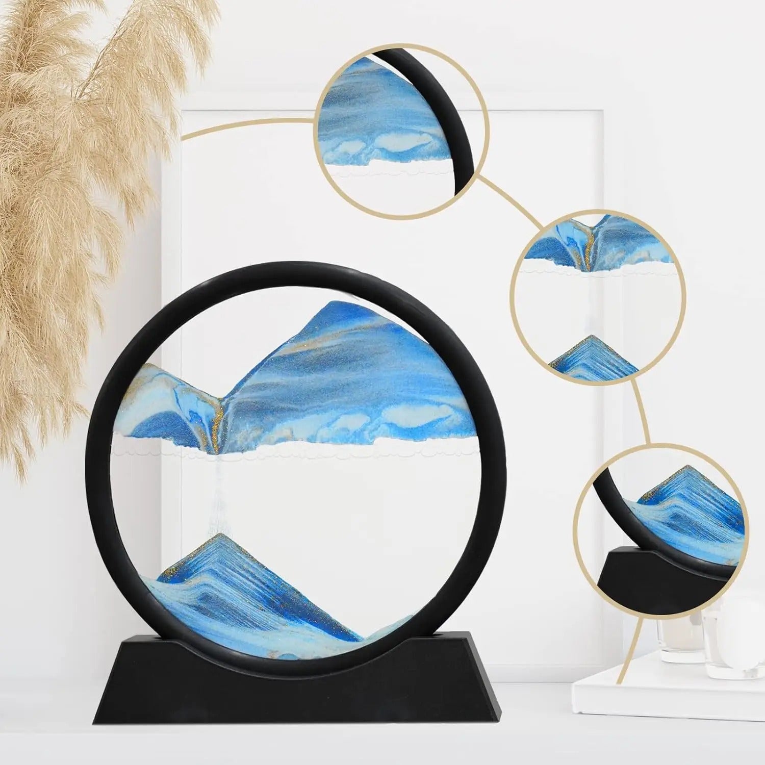 Vayb Quicksand Table Lamp 3D Sand Art Hourglass Light