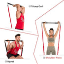 Vayb Workout Bar Resistance Band Set for Home Fitness Training