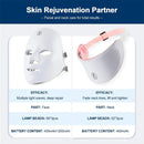 Vayb 7 Colors LED Facial Mask With Neck Red Light Therapy Mask