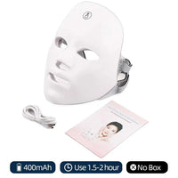 Vayb 7 Colors LED Facial Mask With Neck Red Light Therapy Mask